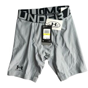 NWT Under Armour Youth HeatGear Compression Shorts‎ Gray Size Medium